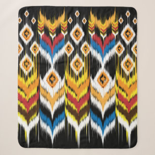 Ikat geometrische folklore-versiering. Tribale etn Sherpa Deken