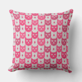 Ikat ikat roze patroon kussen