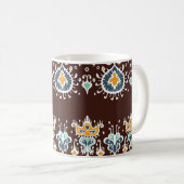 Ikat Inspiratie: Oosterse Elegantie Koffiemok (Voorkant rechts)