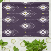 Ikat kroonluchterpatroon: textielontwerp theedoek (Gevouwen)