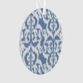 Ikat Moorish Damask - bleu ciel et blanc (devant)