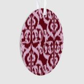 Ikat Moorish Damask - bordeaux et rose. (devant)