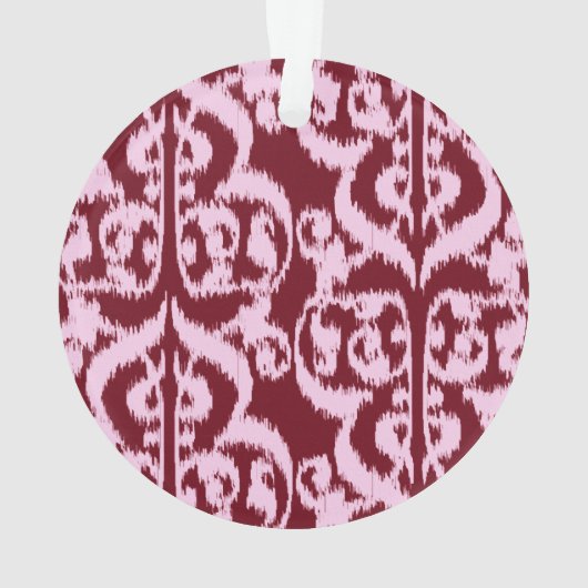 Ikat Moorish Damask - bordeaux et rose. (dos)