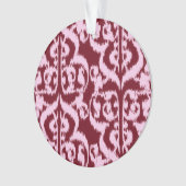 Ikat Moorish Damask - bordeaux et rose. (devant)