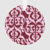 Ikat Moorish Damask - bordeaux et rose. (devant)