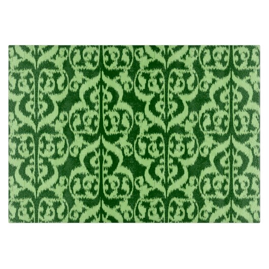 Ikat Moorish Damask - groen voor dennenhout en ner Snijplank (Voorkant)
