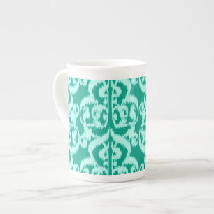 Ikat Moorish Damask - peace ock en aqua Porselein Kop
