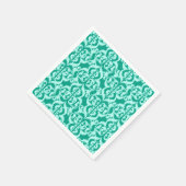 Ikat Moorish Damask - peace ock en aqua Servetten (Hoek)
