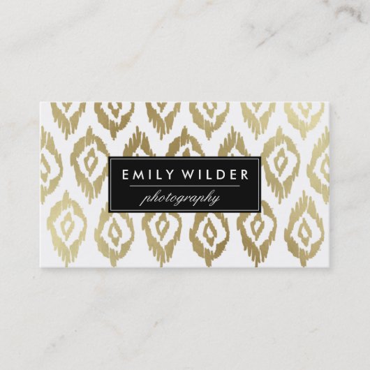 Ikat Or Moderne | Carte de visite (Devant)