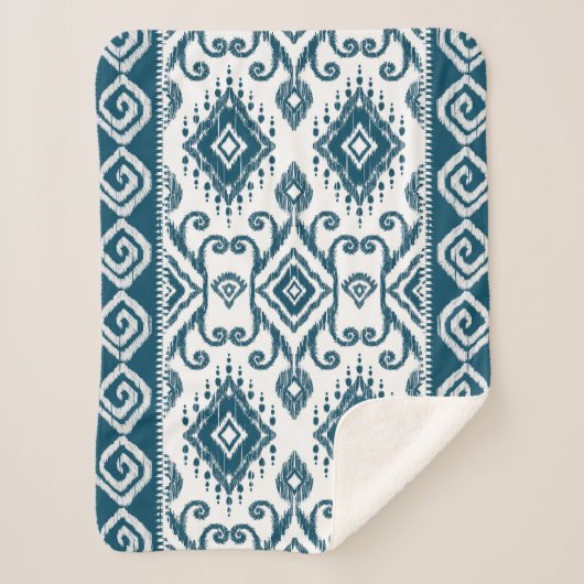 Ikat Paisley Pattern Sherpa Deken (Voorkant)