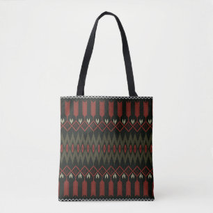 Ikat-patroon: geometrisch etnisch Ornament Draagtas