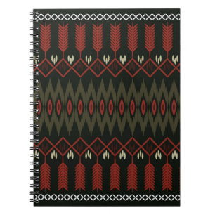Ikat-patroon: geometrisch etnisch Ornament Notitieboek