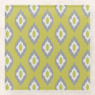 Ikat  patroon glazen onderzetter