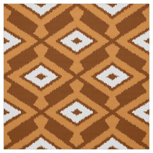 Ikat Pattern - Brown, Rust and Cream Stof (Swatch)