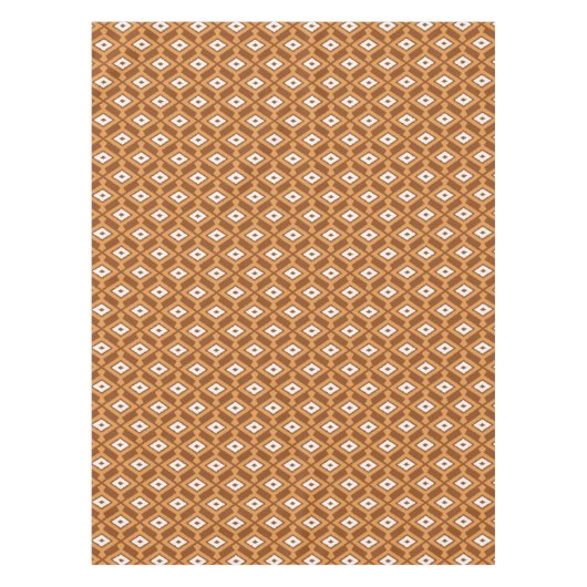 Ikat Pattern - Brown, Rust and Cream Tafelkleed (Voorkant)