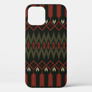 ikat Pattern. Geometrische naadloze versiering. Et iPhone 12 Hoesje