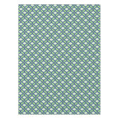 Ikat Pattern - Green, Indigo Blue en White Tafelkleed (Voorkant)