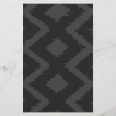 Ikat Pattern in Dark Grey Designer Flyer (Achterkant)