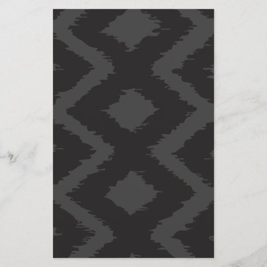 Ikat Pattern in Dark Grey Designer Flyer (Achterkant)