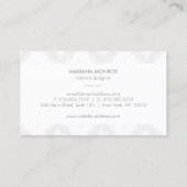 Ikat Pattern in grijs/wit designer Visitekaartje (Achterkant)