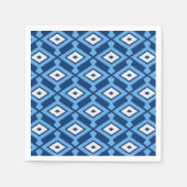 Ikat Pattern - Indigo and Denim Blue Servet (Voorkant)