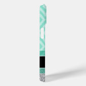 Ikat Pattern met Monogram - blauwgroen groen zwart Case-Mate iPhone Case (Achterkant / Rechts)