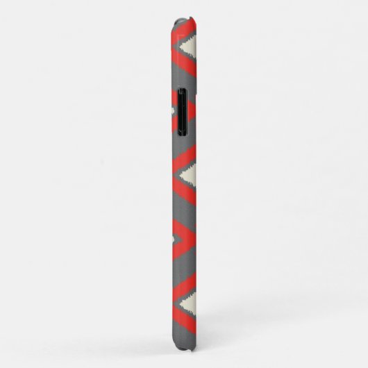 Ikat Pattern - Red, Grey and Beige Case-Mate iPhone Case (Achterkant/rechts)