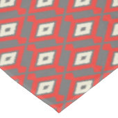 Ikat Pattern - Red, Grey and Beige Tafelkleed (Gekanteld)