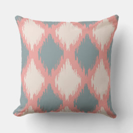 Ikat serie roze twee kleuren kussen