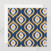 Ikat Series Ogee Blue Flat Kaart (Voorkant / Achterkant)