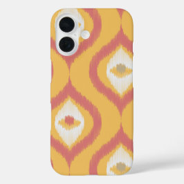 Ikat Series Ogee Sinaasappel iPhone 16 Hoesje
