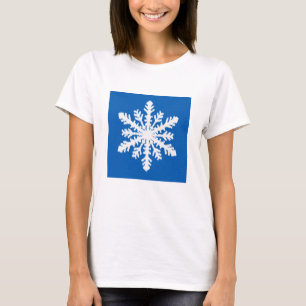 Ikat Snowflake - Kobalt blauw en wit T-shirt