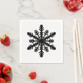 Ikat Snowflake - wit en zwart Servetten (Insitu)