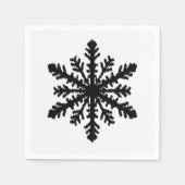 Ikat Snowflake - wit en zwart Servetten (Voorkant)