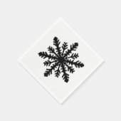 Ikat Snowflake - wit en zwart Servetten (Hoek)