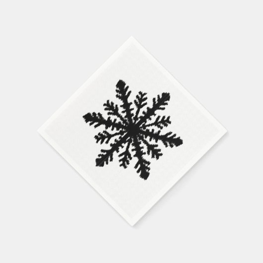 Ikat Snowflake - wit en zwart Servetten (Hoek)