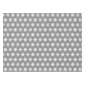 Ikat Snowflakes - Koolsteengrijs en wit Tafelkleed (Voorkant (Horizontaal))