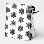 Ikat Snowflakes - wit en zwart Bedankdoosjes (Achterkant)