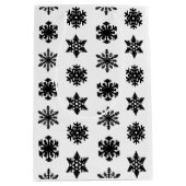 Ikat Snowflakes - wit en zwart Medium Cadeauzakje (Voorkant)
