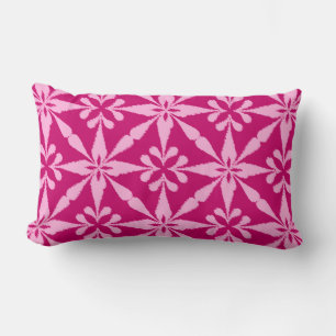 Ikat Star Pattern - Fuchsia Pink Kussen