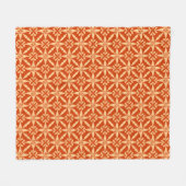Ikat Star Pattern - Mandarijns Oranje Fleece Deken (Voorkant (Horizontaal))
