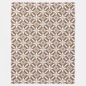 Ikat Star Pattern - Taupe Tan and White Fleece Deken (Voorkant)