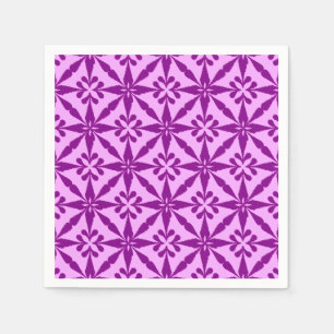 Ikat Star Pattern - Violet and Orchid Servetten
