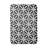 Ikat Star Pattern - Zwart-wit Badmat (Voorkant Verticaal)