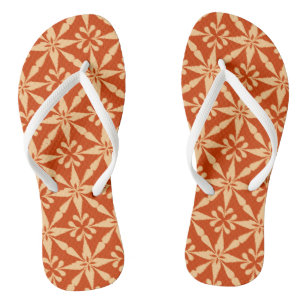 Ikat Sterpatroon - Mandarin Oranje Teenslippers