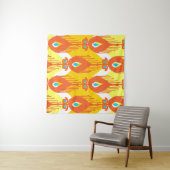 Ikat-stofpatroon Wandkleed (In Situ (horizontaal))