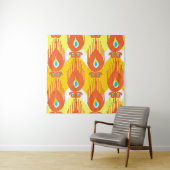 Ikat-stofpatroon Wandkleed (In situ)