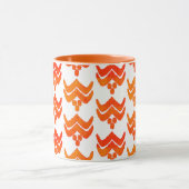 Ikat Stylized Floral - Oranje en Witte Mok (Midden)