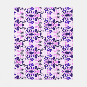 Ikat Waterverf: Tribal etnische naadloos Fleece Deken