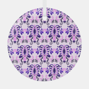 Ikat Waterverf: Tribal etnische naadloos Glas Ornament